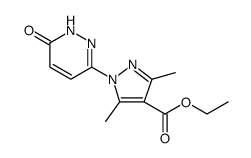 1H-Pyrazole-4-carboxylic acid, 1-(1,6-dihydro-6-oxo-3-pyridazinyl)-3,5-dimethyl-, ethyl ester Structure