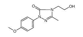 4-(2-hydroxy-ethyl)-2-(4-methoxy-phenyl)-5-methyl-2,4-dihydro-3H-1,2,4-triazol-3-one结构式