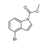 4-bromo-1-methoxycarbonylindole结构式