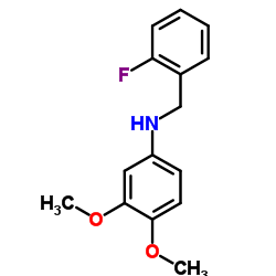 3,4-Dimethoxy-N-(2-fluorobenzyl)aniline结构式