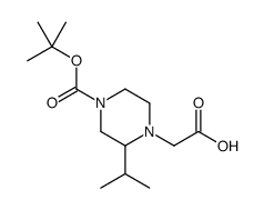 2-[4-[(2-methylpropan-2-yl)oxycarbonyl]-2-propan-2-ylpiperazin-1-yl]acetic acid Structure