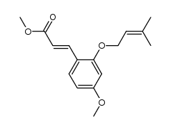 methyl 4'-methoxy-2'-(3-methylbut-2-enyloxy)cinnamate Structure