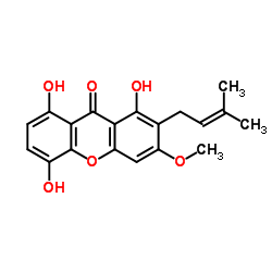 1,5,8-三羟基-3-甲氧基-2-异戊烯基氧杂蒽酮图片