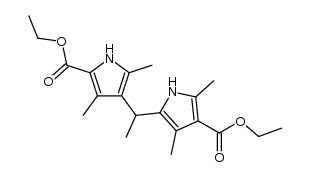 1-(4-ethoxycarbonyl-3,5-dimethyl-pyrrol-2-yl)-1-(5-ethoxycarbonyl-2,4-dimethyl-pyrrol-3-yl)-ethane Structure