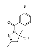 (3-bromophenyl)(5-hydroxy-3,5-dimethyl-4,5-dihydro-1H-pyrazol-1-yl)methanone Structure