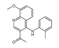 1-[8-methoxy-4-(2-methylanilino)quinolin-3-yl]ethanone结构式