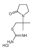 [2-methyl-2-(2-oxopyrrolidin-1-yl)propyl] carbamimidothioate,hydrochloride Structure