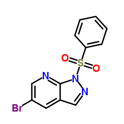 5-Bromo-1-(phenylsulfonyl)-1H-pyrazolo[3,4-b]pyridine Structure