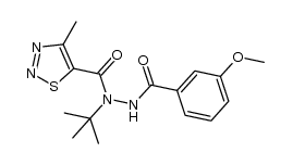 N-(tert-butyl)-N'-(3-methoxybenzoyl)-4-methyl-1,2,3-thiadiazole-5-carbohydrazide结构式