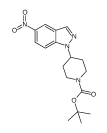 tert-butyl 4-(5-nitro-1H-indazol-1-yl)piperidine-1-carboxylate Structure