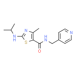 4-methyl-2-(propan-2-ylamino)-N-(pyridin-4-ylmethyl)-1,3-thiazole-5-carboxamide picture