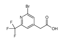 2-[2-bromo-6-(trifluoromethyl)pyridin-4-yl]acetic acid Structure