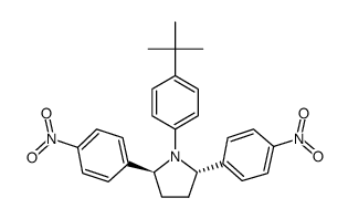 (2S,5S)-1-(4-叔丁基)苯基)-2,5-二(4-硝基苯)吡咯烷结构式