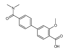 4-[4-(dimethylcarbamoyl)phenyl]-2-methoxybenzoic acid结构式