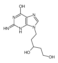 2-amino-9-(3,5-dihydroxypentyl)-3H-purin-6-one Structure