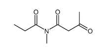 Butanamide,N-methyl-3-oxo-N-(1-oxopropyl)- Structure