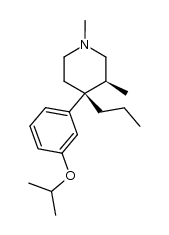 (3S,4R)-4-(3-isopropoxyphenyl)-1,3-dimethyl-4-propylpiperidine结构式