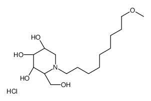 (2R,3R,4R,5S)-2-(hydroxymethyl)-1-(9-methoxynonyl)piperidine-3,4,5-triol,hydrochloride Structure