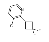 3-chloro-2-(3,3-difluorocyclobutyl)pyridine Structure