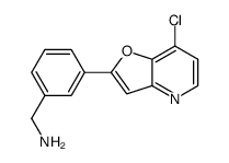 3-(7-chloro-furo[3,2-b]pyridin-2-yl)-benzylamine Structure