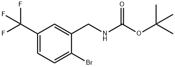 2-溴-5-(三氟甲基)苄基氨基甲酸叔丁酯结构式