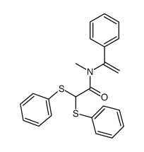 N-methyl-N-(1-phenylvinyl)-2,2-bis(phenylsulfanyl)acetamide Structure