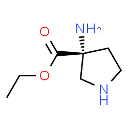 3-Pyrrolidinecarboxylicacid,3-amino-,ethylester,(R)-(9CI) structure