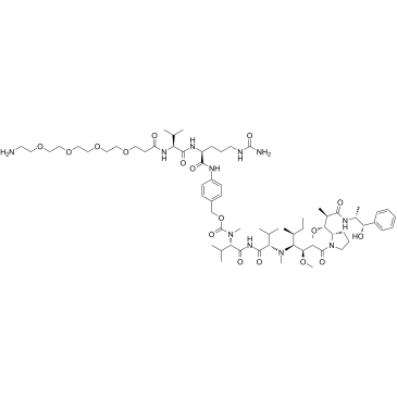 Amino-PEG4-Val-Cit-PAB-MMAE图片