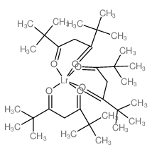 三(2,2,6,6-四甲基-3,5-庚二酮基)镥(III)结构式