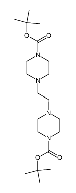 1,2-N,N'-bis(N'',N'''-di(tert-butoxycarbonyl)piperazinyl)ethane Structure