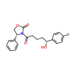 (4R)-3-[(5R)-5-(4-Fluorophenyl)-5-hydroxypentanoyl]-4-phenyl-1,3-oxazolidin-2-one Structure