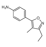 4-(3-ethyl-4-methyl-1,2-oxazol-5-yl)aniline结构式