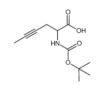 (+-)-2-[(tert-butoxycarbonyl)amino]-4-hexynoic acid结构式