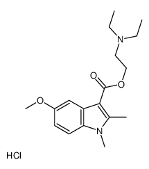 diethyl-[2-(5-methoxy-1,2-dimethylindole-3-carbonyl)oxyethyl]azanium,chloride结构式