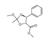 methyl (4R,5S)-2-methoxy-2-methyl-5-phenyl-1,3-dioxolane-4-carboxylate Structure