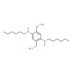 1,4-BENZENEDIMETHANOL, 2,5-BIS(HEXYLMETHYLAMINO)- Structure