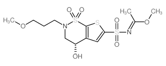 methyl N-[[(4S)-4-hydroxy-2-(3-methoxypropyl)-1,1-dioxo-3,4-dihydrothieno[3,2-e]thiazin-6-yl]sulfonyl]ethanimidate图片