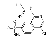 1-GUANIDINO-4-CHLORO-7-SULFAMOYL-ISOQUINOLINE Structure