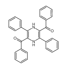 C,C'-diphenyl-C,C'-(3,6-diphenyl-1,4-dihydro-pyrazine-2,5-diyl)-bis-methanone结构式