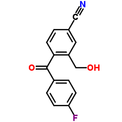 4-(4-氟苯甲酰基)-3-羟甲基 苯甲氰结构式