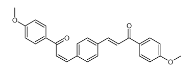 1-(4-methoxyphenyl)-3-[4-[3-(4-methoxyphenyl)-3-oxoprop-1-enyl]phenyl]prop-2-en-1-one Structure