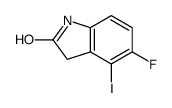 1,3-dihydro-5-fluoro-4-iodo-2H-indol-2-one Structure