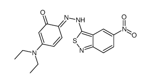 3-(diethylamino)-6-[(5-nitro-2,1-benzothiazol-3-yl)hydrazinylidene]cyclohexa-2,4-dien-1-one Structure