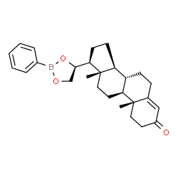 Pregn-4-en-3-one, 20beta,21-dihydroxy-, cyclic benzeneboronate structure