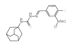 3-(1-adamantyl)-1-[(4-chloro-3-nitro-phenyl)methylideneamino]thiourea结构式