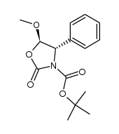 (4S,5R)-3-tert-butoxycarbonyl-5-methoxy-4-phenyl-2-oxazolidinone Structure