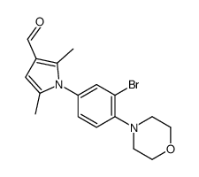 1-(3-bromo-4-morpholin-4-ylphenyl)-2,5-dimethylpyrrole-3-carbaldehyde结构式