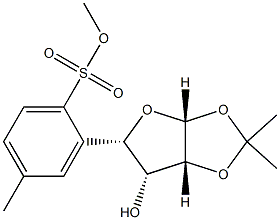 1-O,2-O-(1-Methylethylidene)-β-L-lyxofuranose 5-(4-methylbenzenesulfonate)结构式