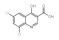 3-Quinolinecarboxylicacid, 6,8-dichloro-4-hydroxy- structure