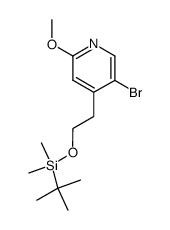 5-bromo-4-(2-(tert-butyldimethylsilanyloxy)ethyl)-2-methoxypyridine结构式